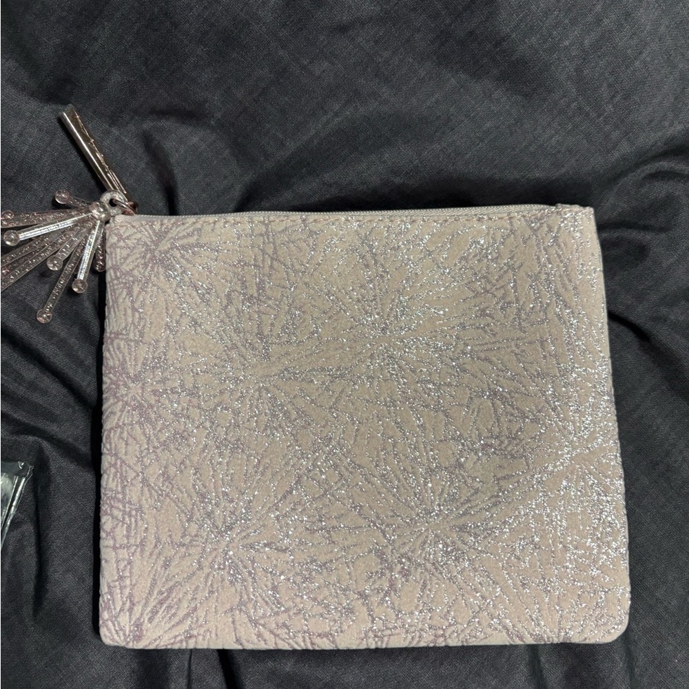 Shimmer pink cosmetic bag